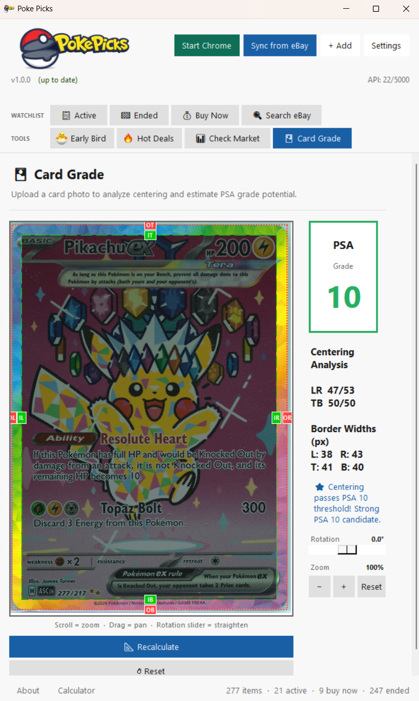 PokePicks Card Grade