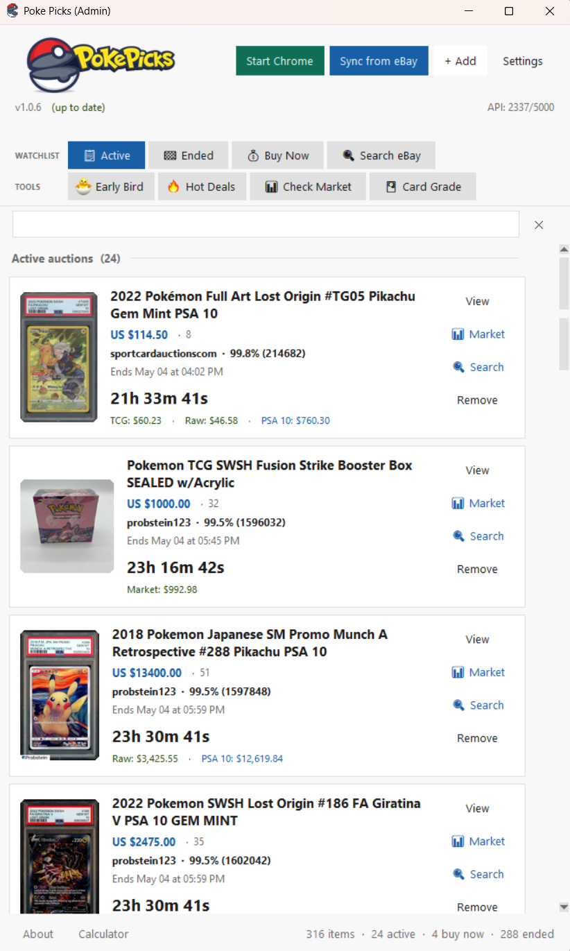 PokePicks Watchlist